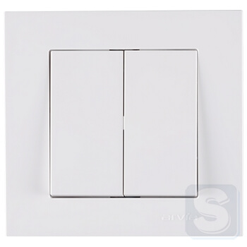 Вимикач двоклавішний Arvia Electric KAREN Білий (20 01 1000 202)